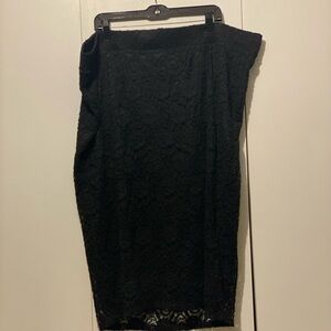 Torrid Black Lace Pencil Skirt